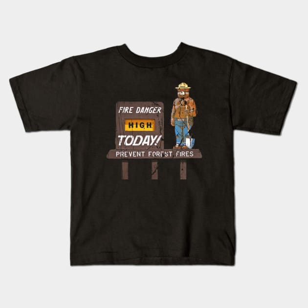 SMOKEY THE BEAR Kids T-Shirt by Cult Classics